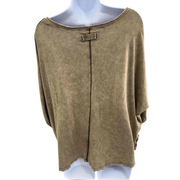 We The Free Olive Brown Front Clasp Detail Long Sleeves Oversized Sweater XS - Picture 7 of 7